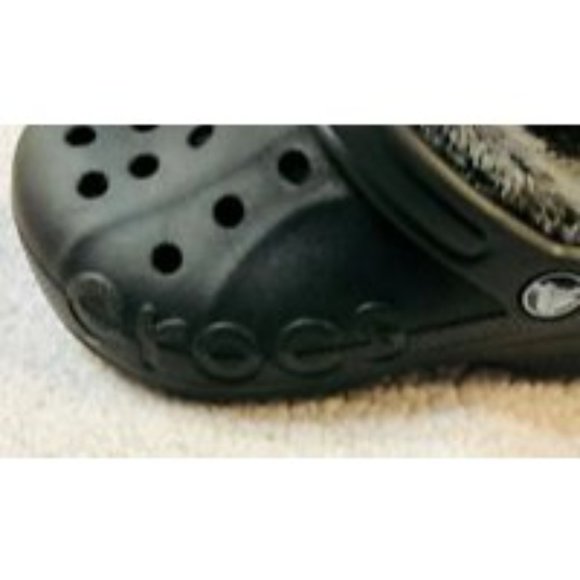 Crocs mens 5 womens 7 fleece lined clog shoes solid gray - Picture 4 of 6